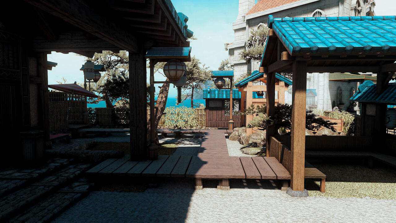 Enjoy the weather in a beautiful courtyard